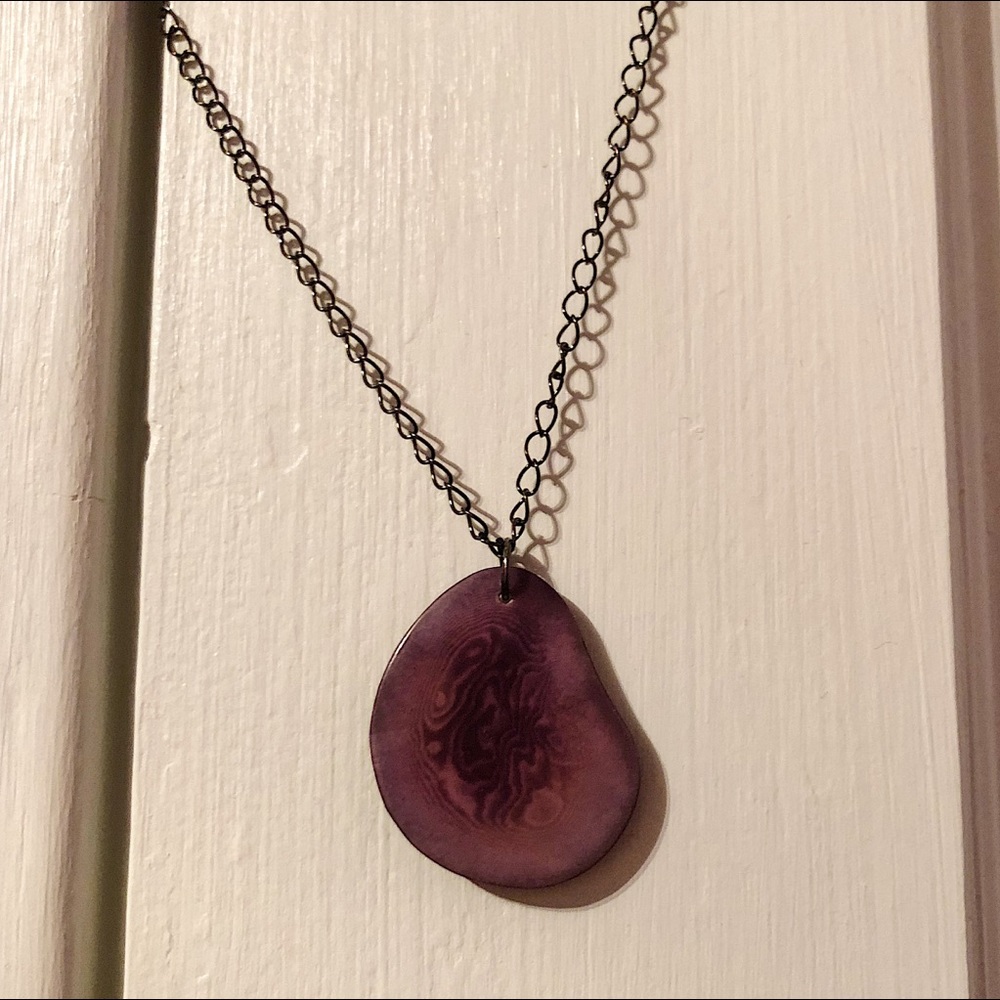 Purple Geode Pendant Necklace